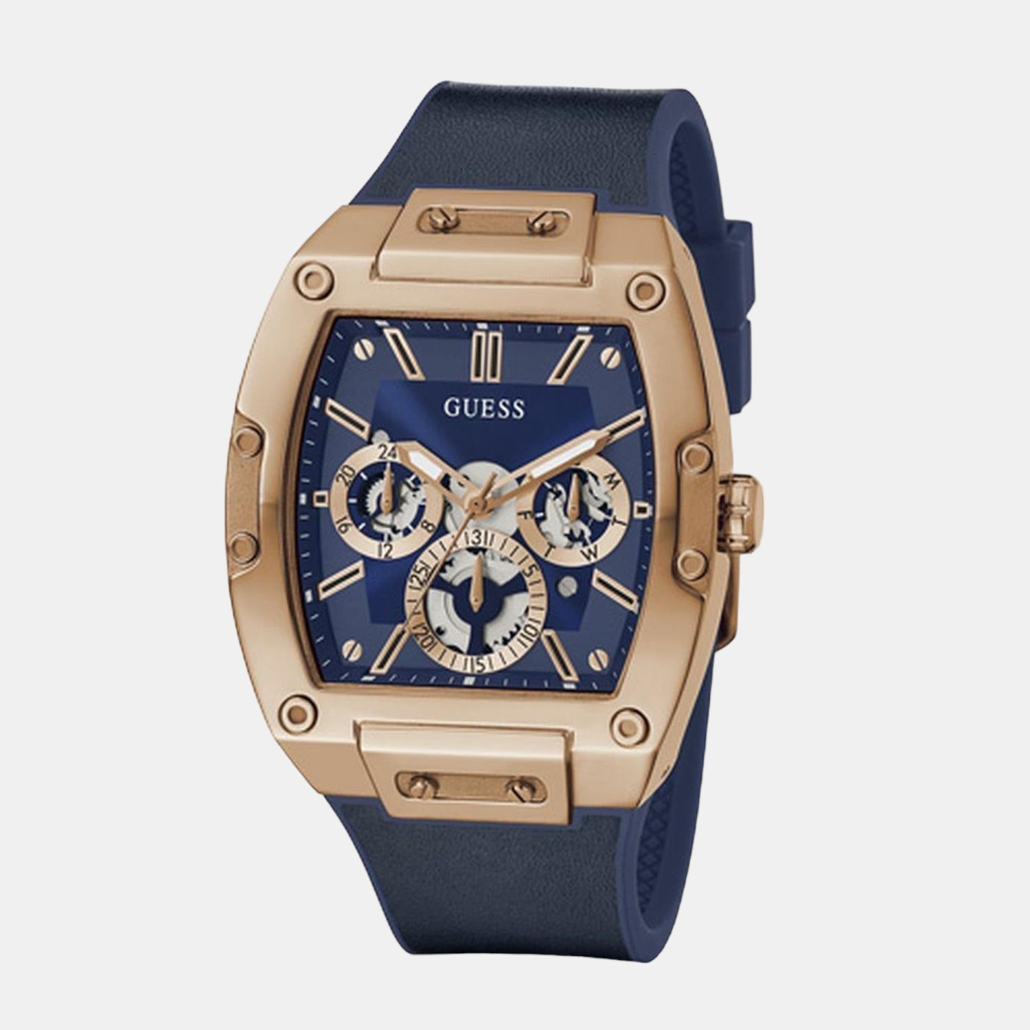 Guess Gt Phoenix Men Quartz Blue Dial Analog Stainless Steel Gw0202G4