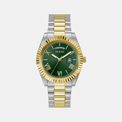 Guess Gd Connoisseur Men Quartz Green Dial Analog Stainless Steel Gw0265G8