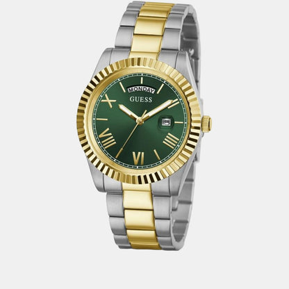 Guess Gd Connoisseur Men Quartz Green Dial Analog Stainless Steel Gw0265G8