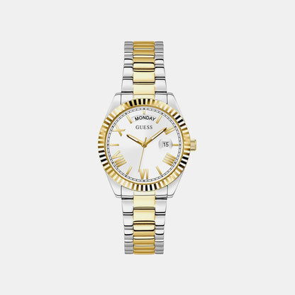 Guess Gd Luna Women Quartz White Dial Analog Stainless Steel Gw0308L6