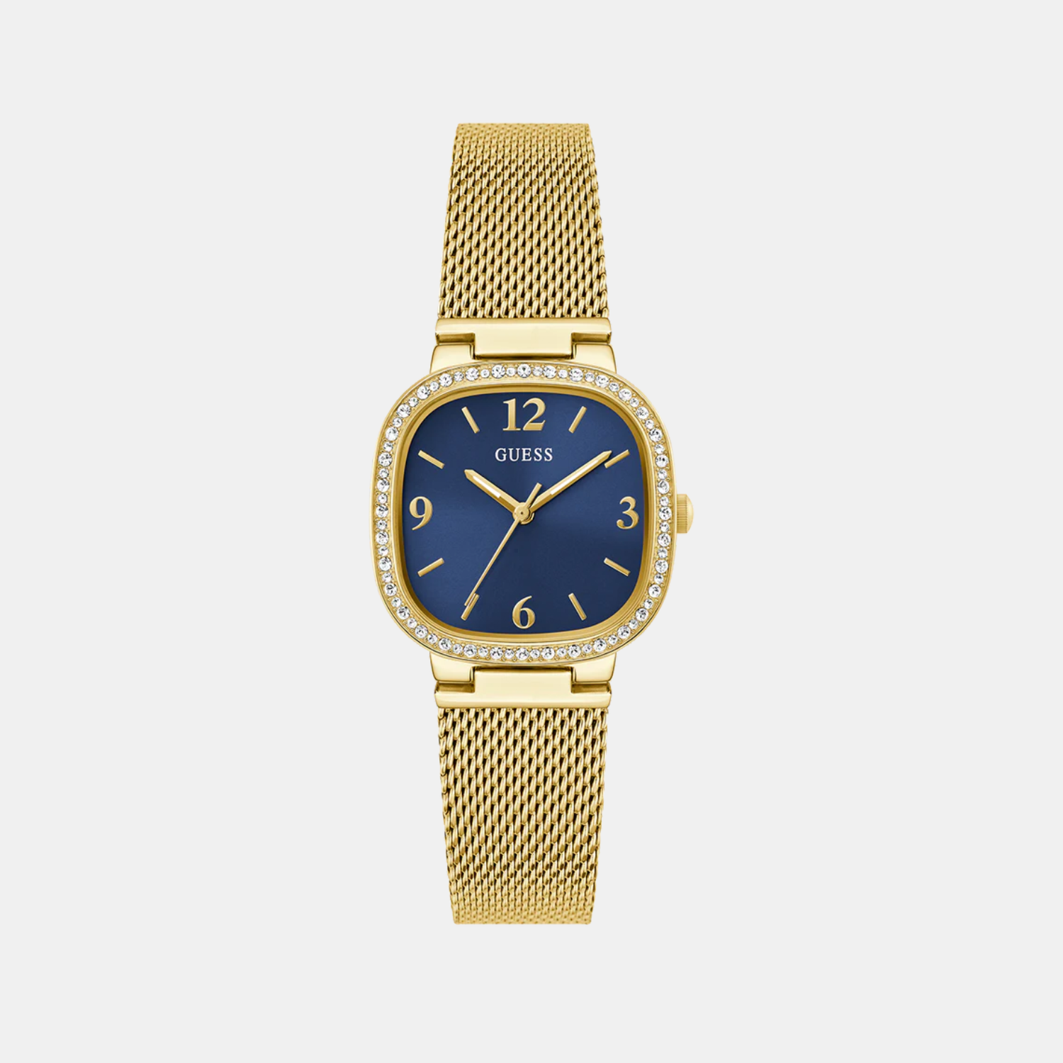 Guess Gd Tapestry Women Quartz Blue Dial Analog Stainless Steel Gw0354L6