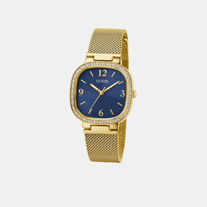 Guess Gd Tapestry Women Quartz Blue Dial Analog Stainless Steel Gw0354L6