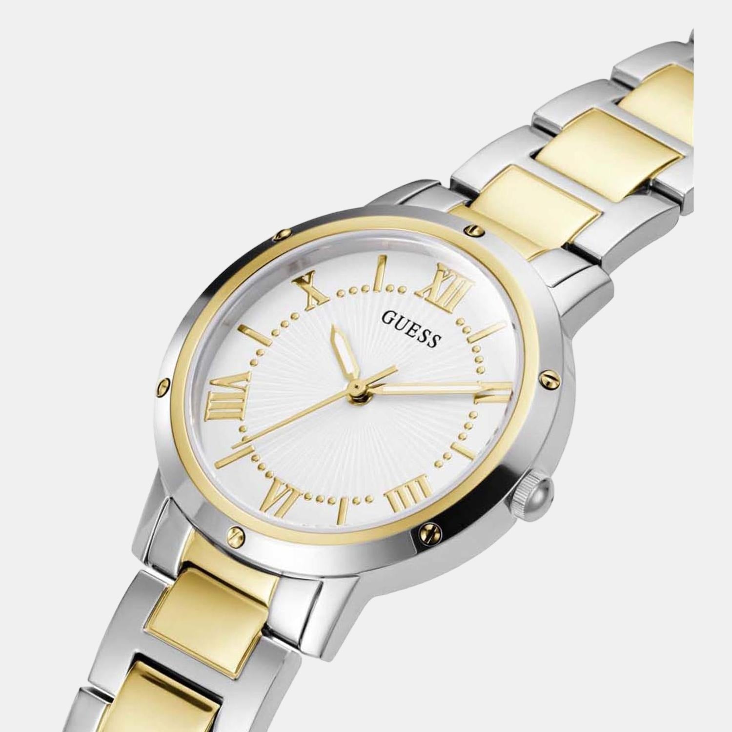 Guess Gd Dawn Women Quartz White Dial Analog Stainless Steel Gw0404L2
