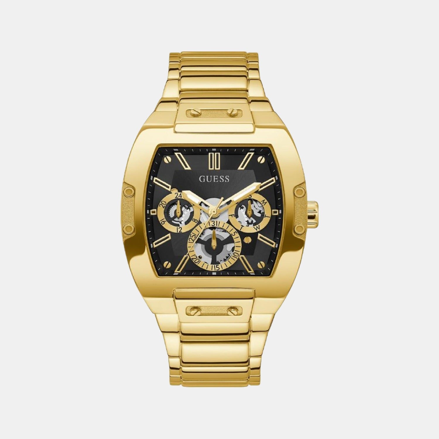 Guess Gt Phoenix Men Quartz Black Dial Analog Stainless Steel Gw0456G1