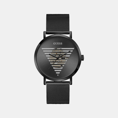 Guess Idol Men Quartz Black Dial Analog Stainless Steel Watch Gw0502G2