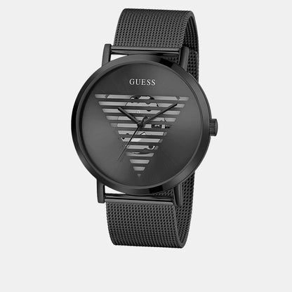 Guess Idol Men Quartz Black Dial Analog Stainless Steel Watch Gw0502G2