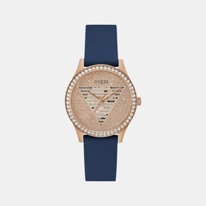 Guess Lady Idol Women Quartz Pink Dial Analog Silicone Watch Gw0530L3
