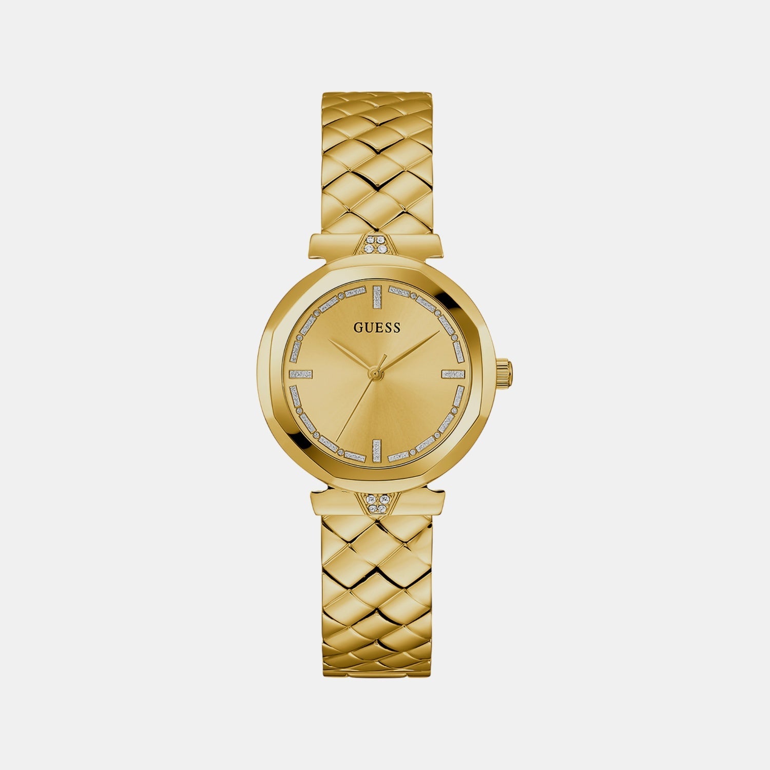 Guess Rumour Women Quartz Gold Dial Analog Stainless Steel Watch Gw0613L2