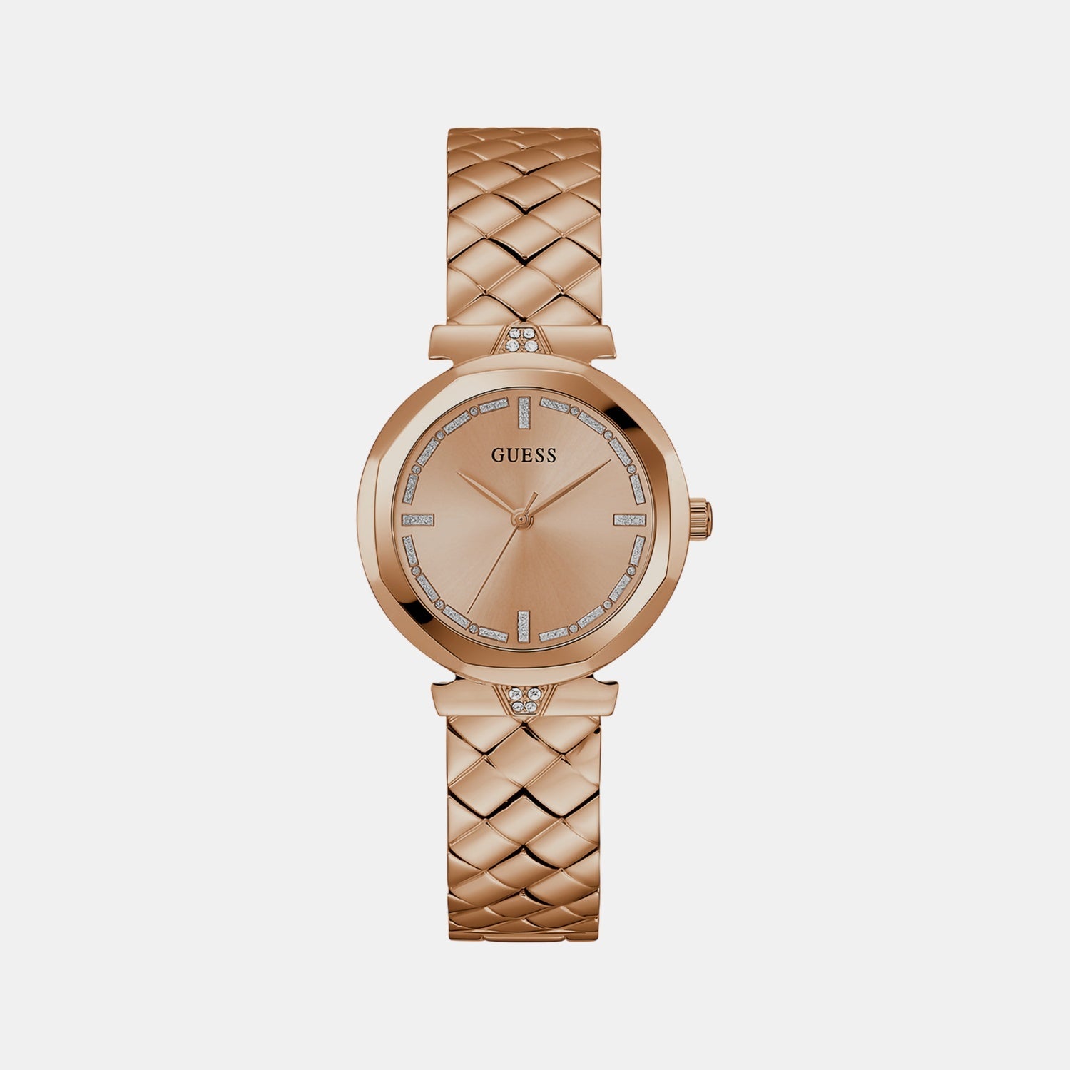 Guess Gd Rumour Women Quartz Rose Gold Dial Analog Stainless Steel Gw0613L3