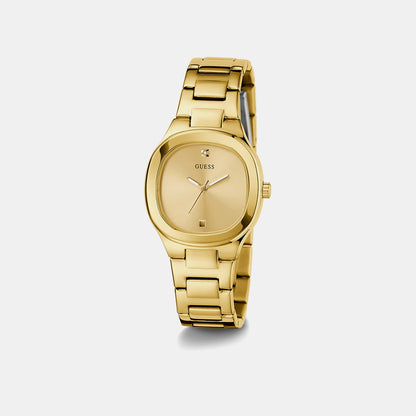 Guess Gd Eve Women Quartz Champagne Dial Analog Stainless Steel Gw0615L2