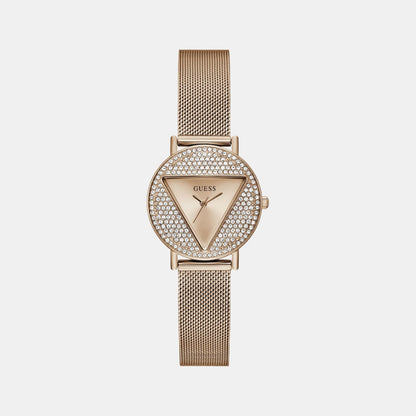 Guess Mini Iconic Women Quartz Pink Dial Analog Mesh Watch Gw0671L3