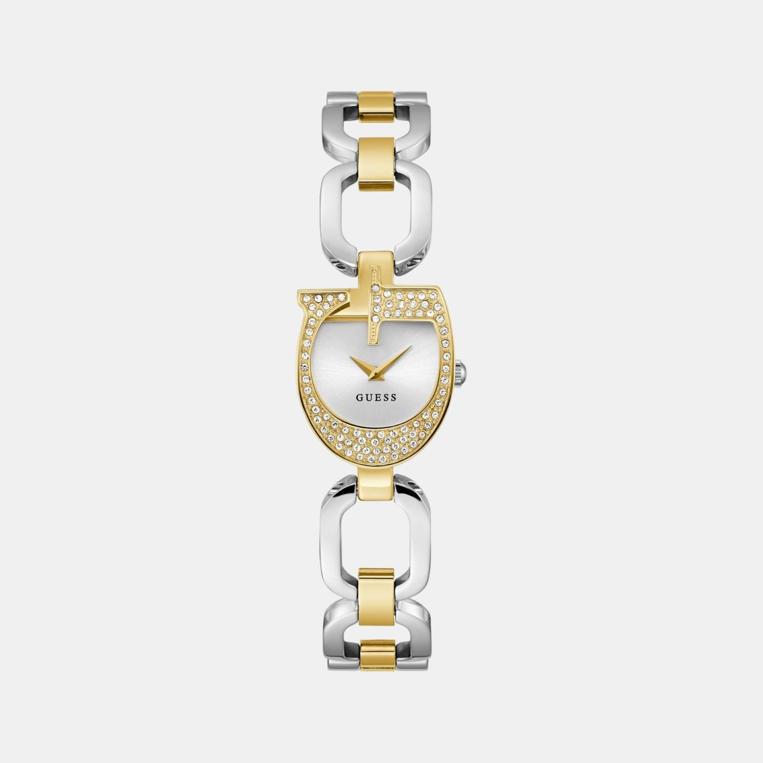 Guess Gb Gia Women Quartz Silver Dial Analog Stainless Steel Gw0683L6