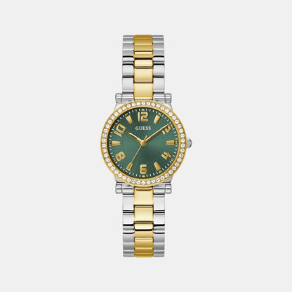 Guess Gd Fawn Women Quartz Green Dial Analog Stainless Steel Gw0686L2
