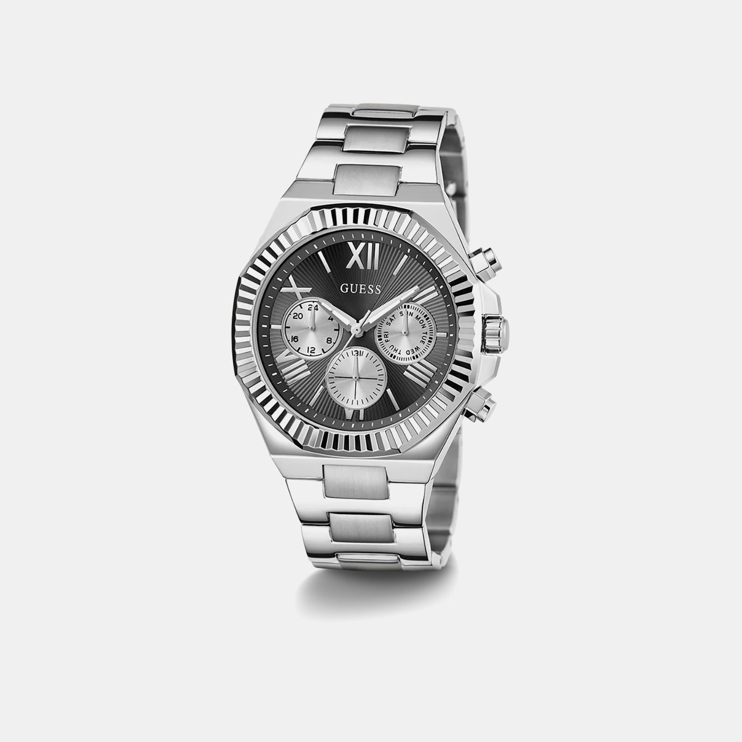 Guess Gd Equity Men Quartz Black Dial Analog Stainless Steel Gw0703G1