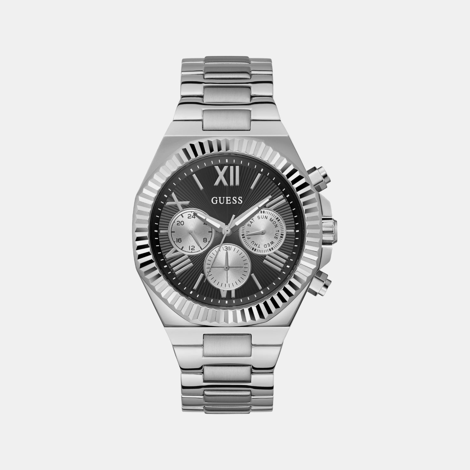 Guess Gd Equity Men Quartz Black Dial Analog Stainless Steel Gw0703G1