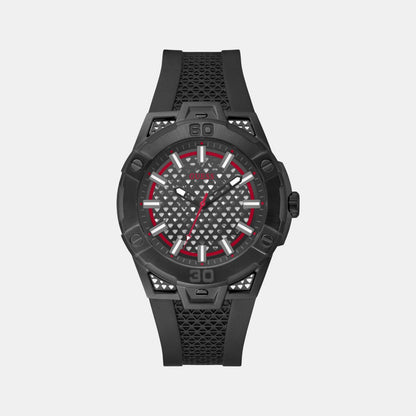 Guess Guess Sport Men Quartz Black Dial Analog Silicone Watch Gw0712G1