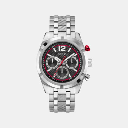 Guess Sport Men Quartz Black Dial Multi-Function Stainless Steel Watch Gw0714G1