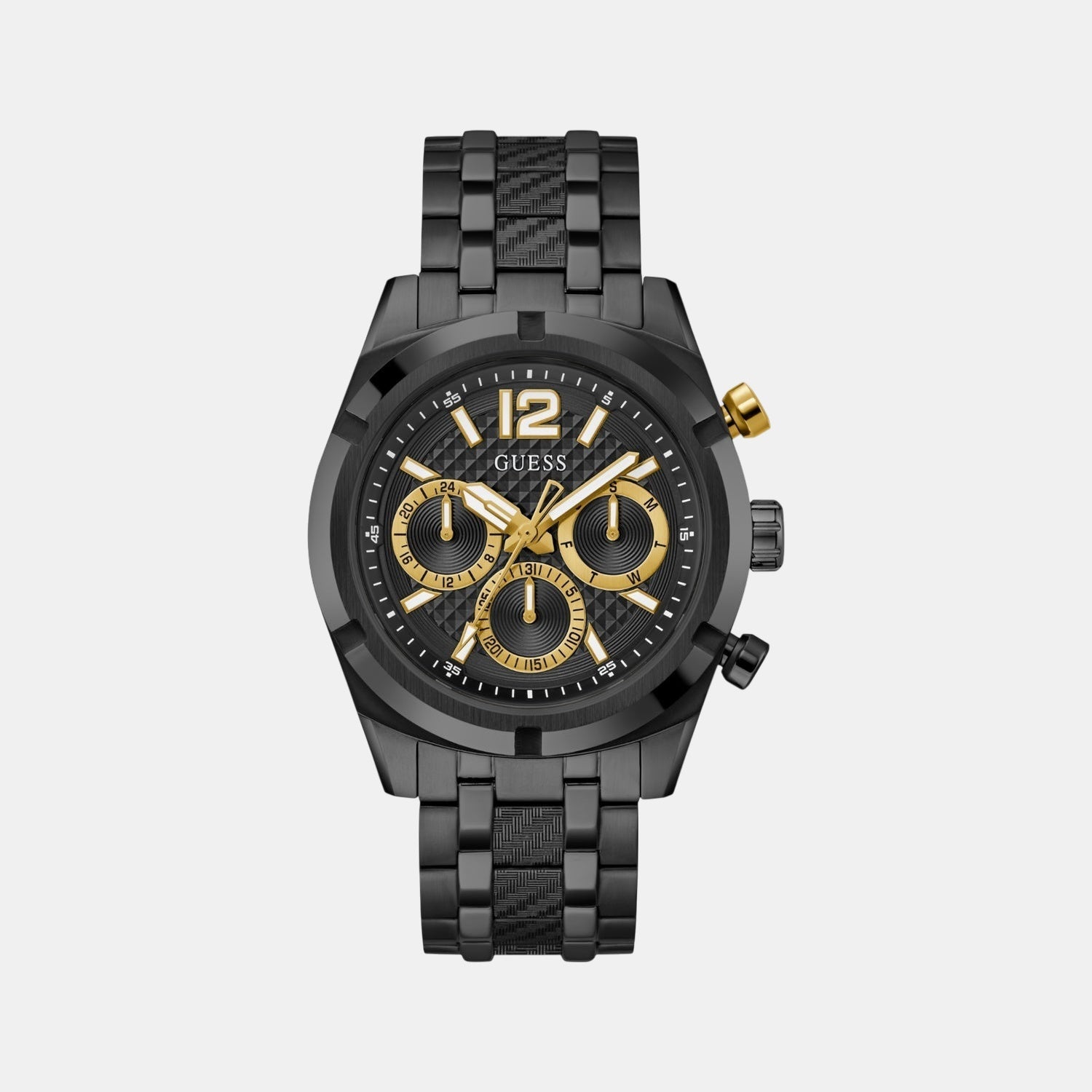 Guess Gs Resistance Men Quartz Black Dial Analog Stainless Steel Gw0714G4