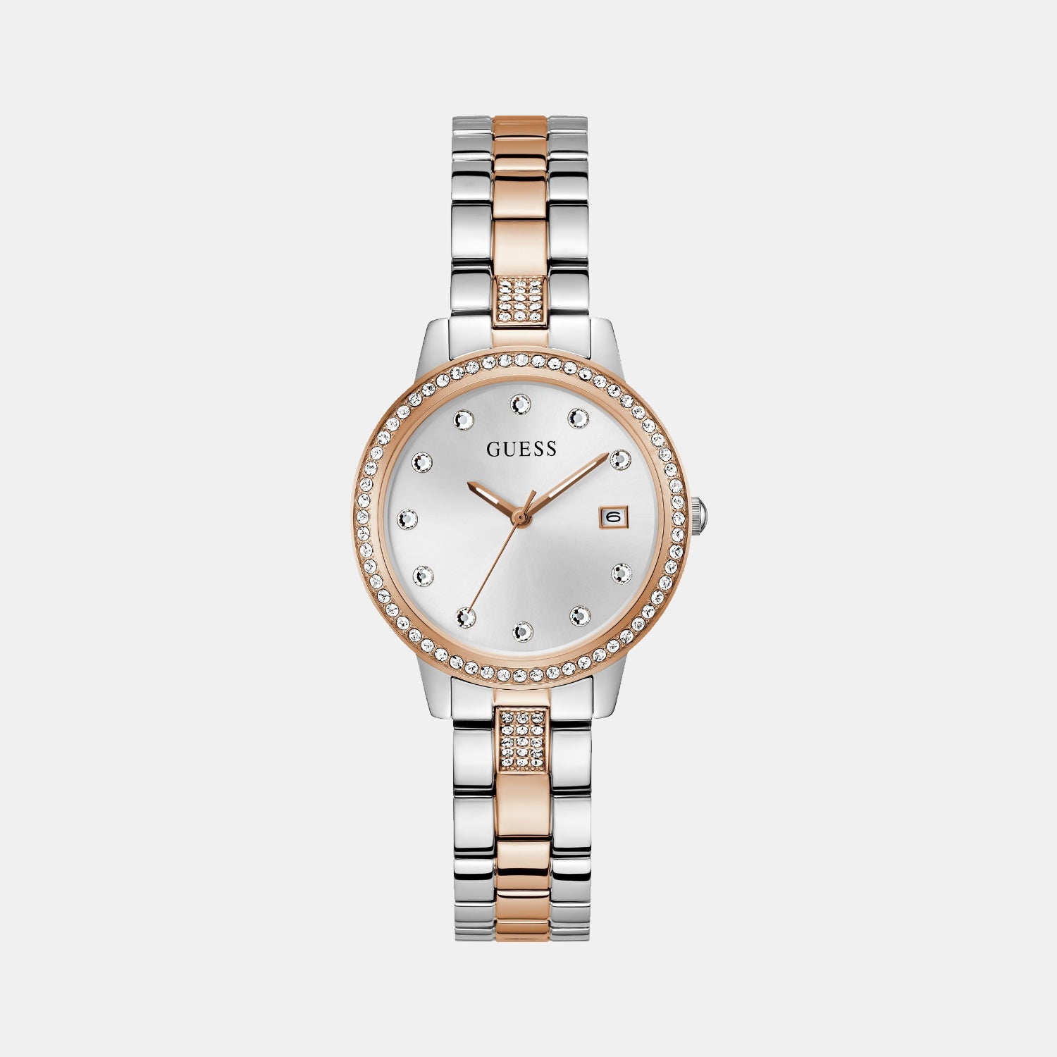 Guess Gd Heartless Women Quartz White Dial Analog Stainless Steel Gw0725L2