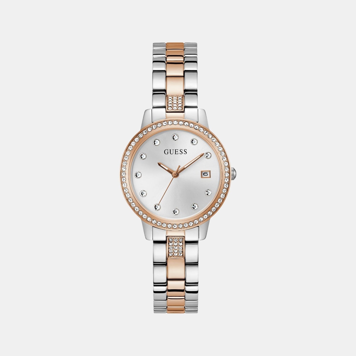 Guess Gd Heartless Women Quartz White Dial Analog Stainless Steel Gw0725L2