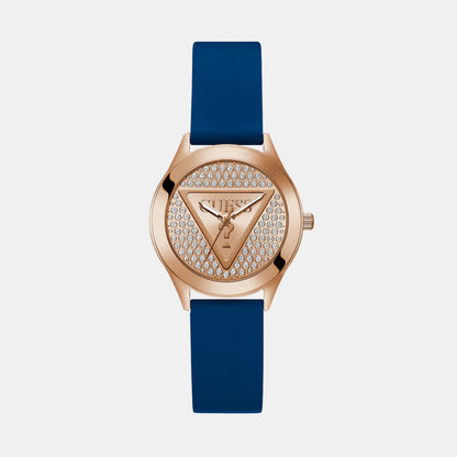 Guess Glitz Women Quartz Pink Dial Analog Silicone Watch Gw0745L4