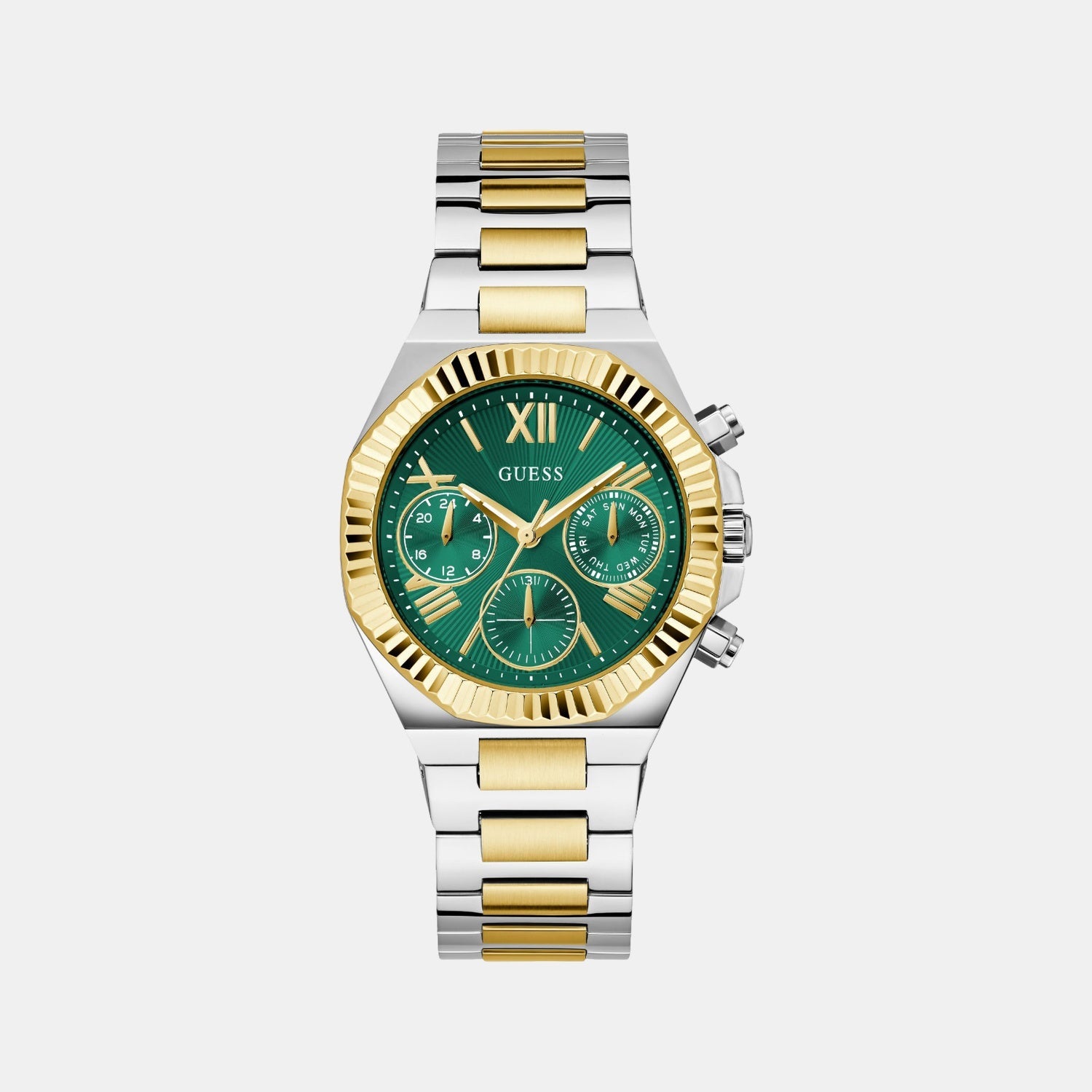 Guess Gd Equality Women Quartz Green Dial Analog Stainless Steel Gw0769L4