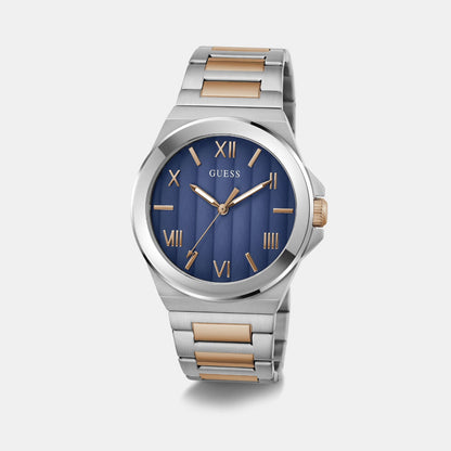 Guess Gd Vinyl Men Quartz Blue Dial Analog Stainless Steel Gw0789G4