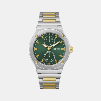 Guess Gd Jet Men Quartz Green Dial Analog Stainless Steel Gw0795G1