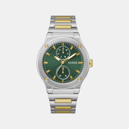 Guess Gd Jet Men Quartz Green Dial Analog Stainless Steel Gw0795G1
