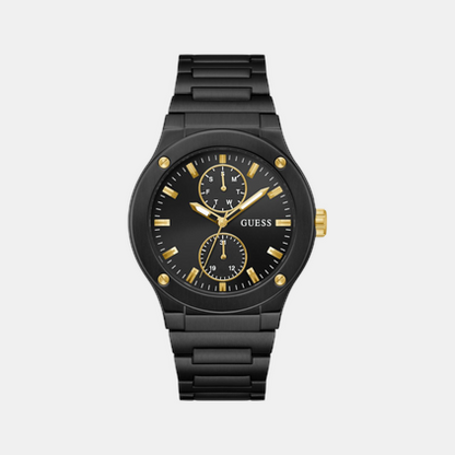 Guess Gd Jet Men Quartz Black Dial Analog Stainless Steel Gw0795G3