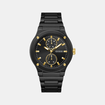 Guess Gd Jet Men Quartz Black Dial Analog Stainless Steel Gw0795G3