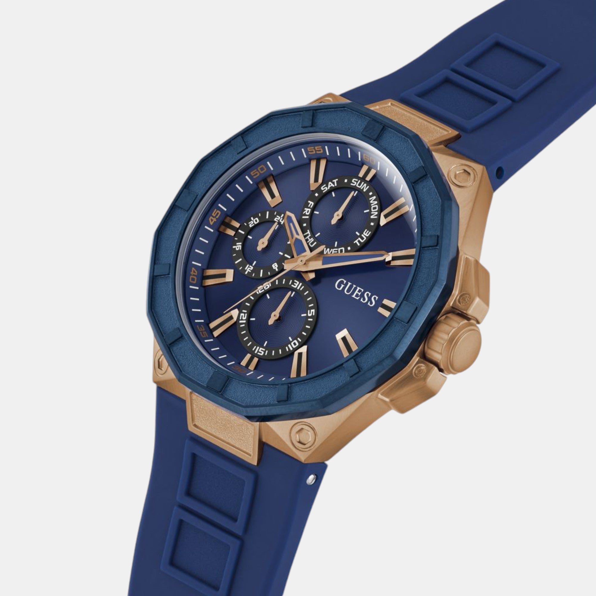 Guess Gs R2 Men Quartz Blue Dial Analog Stainless Steel Gw0803G2