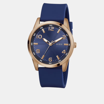 Guess Monte Men Quartz Blue Dial Analog Silicone Watch Gw0805G3
