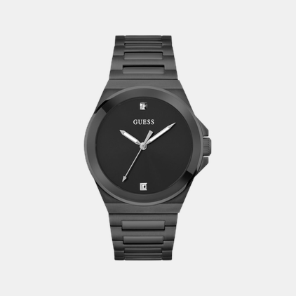 Guess Gd Vinyl Men Quartz Black Dial Analog Stainless Steel Gw0833G2