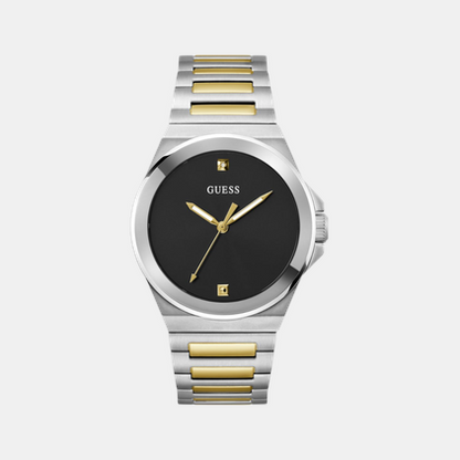 Guess Gd Vinyl Men Quartz Black Dial Analog Stainless Steel Gw0833G3