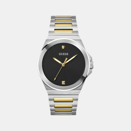 Guess Gd Vinyl Men Quartz Black Dial Analog Stainless Steel Gw0833G3