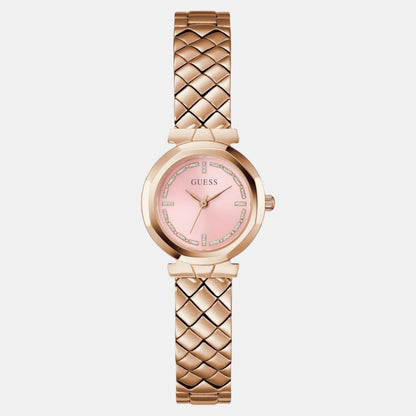 Guess Gb Mini Rumour Women Quartz Pink Dial Analog Stainless Steel Gw0839L3