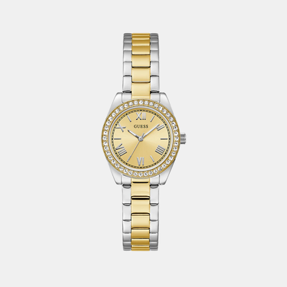 Guess Gd Mini Luna Women Quartz Champagne Dial Analog Stainless Steel Gw0841L2