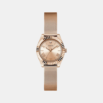 Guess Gd Mini Luna Women Quartz Rose Gold Dial Analog Stainless Steel Gw0842L3