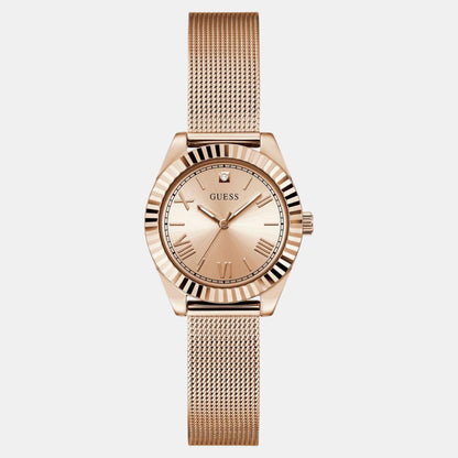 Guess Gd Mini Luna Women Quartz Rose Gold Dial Analog Stainless Steel Gw0842L3