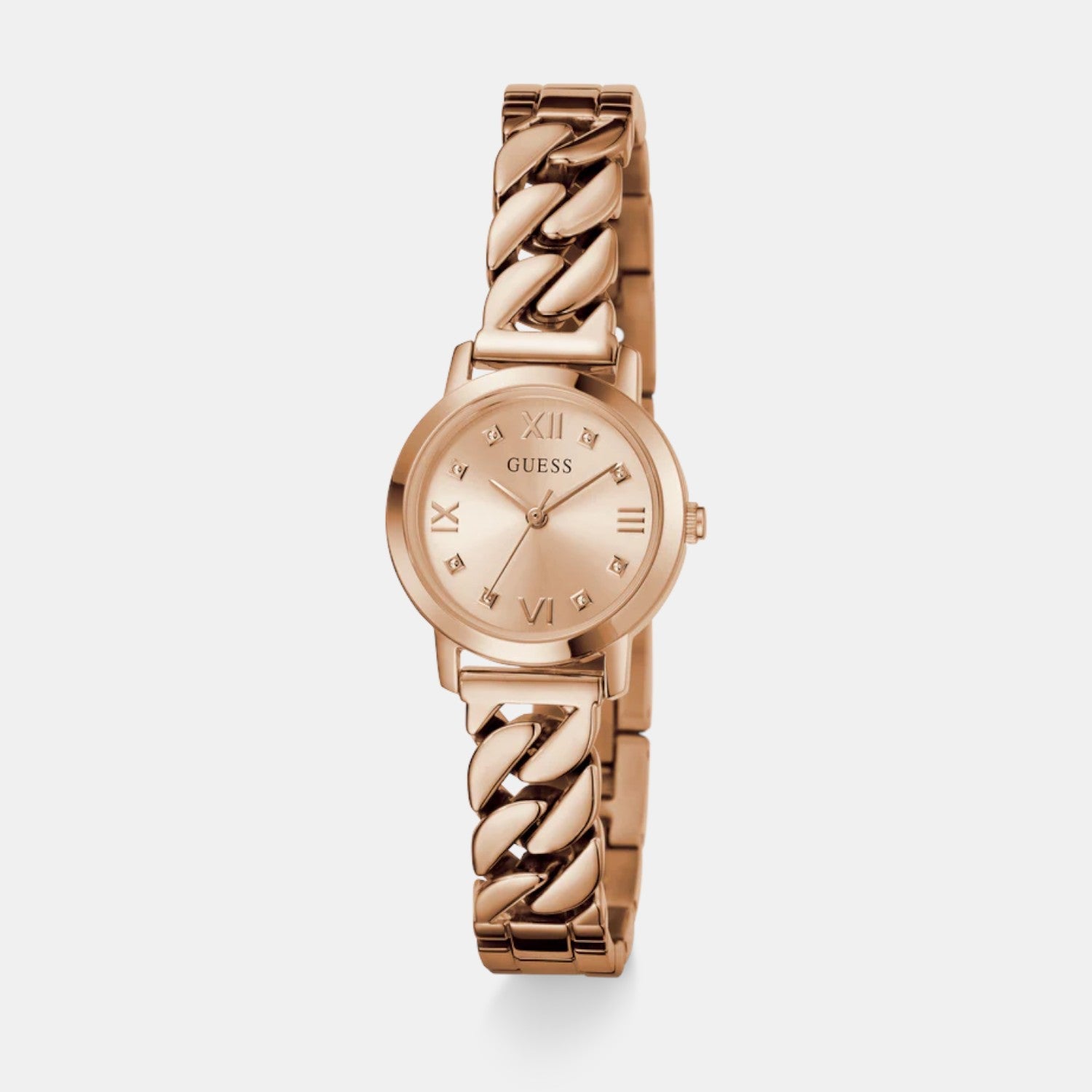 Guess Gb Chime Women Quartz Rose Gold Dial Analog Stainless Steel Gw0867L3