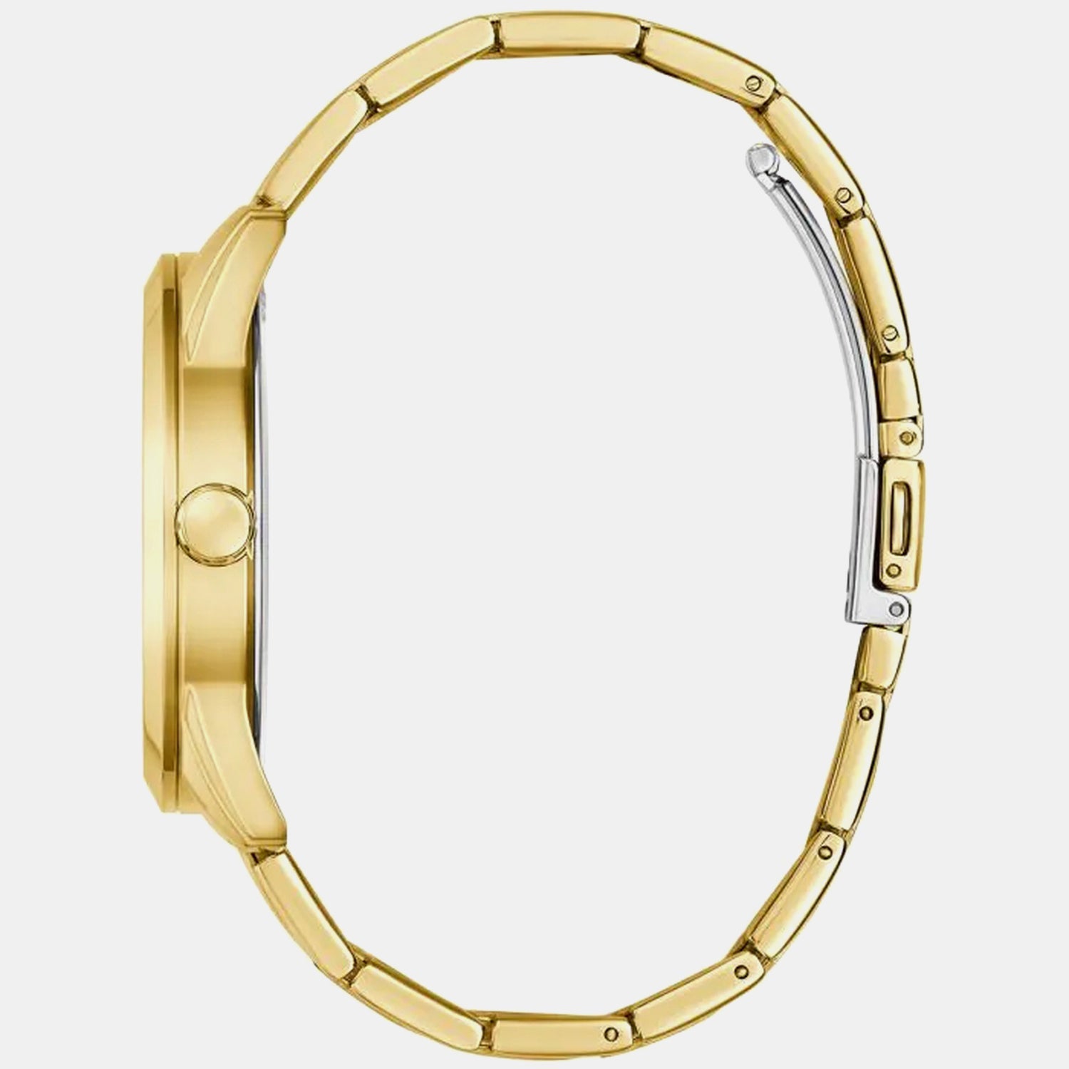 Guess Elliot Men Quartz Champagne Dial Analog Stainless Steel Watch Gw0893G3