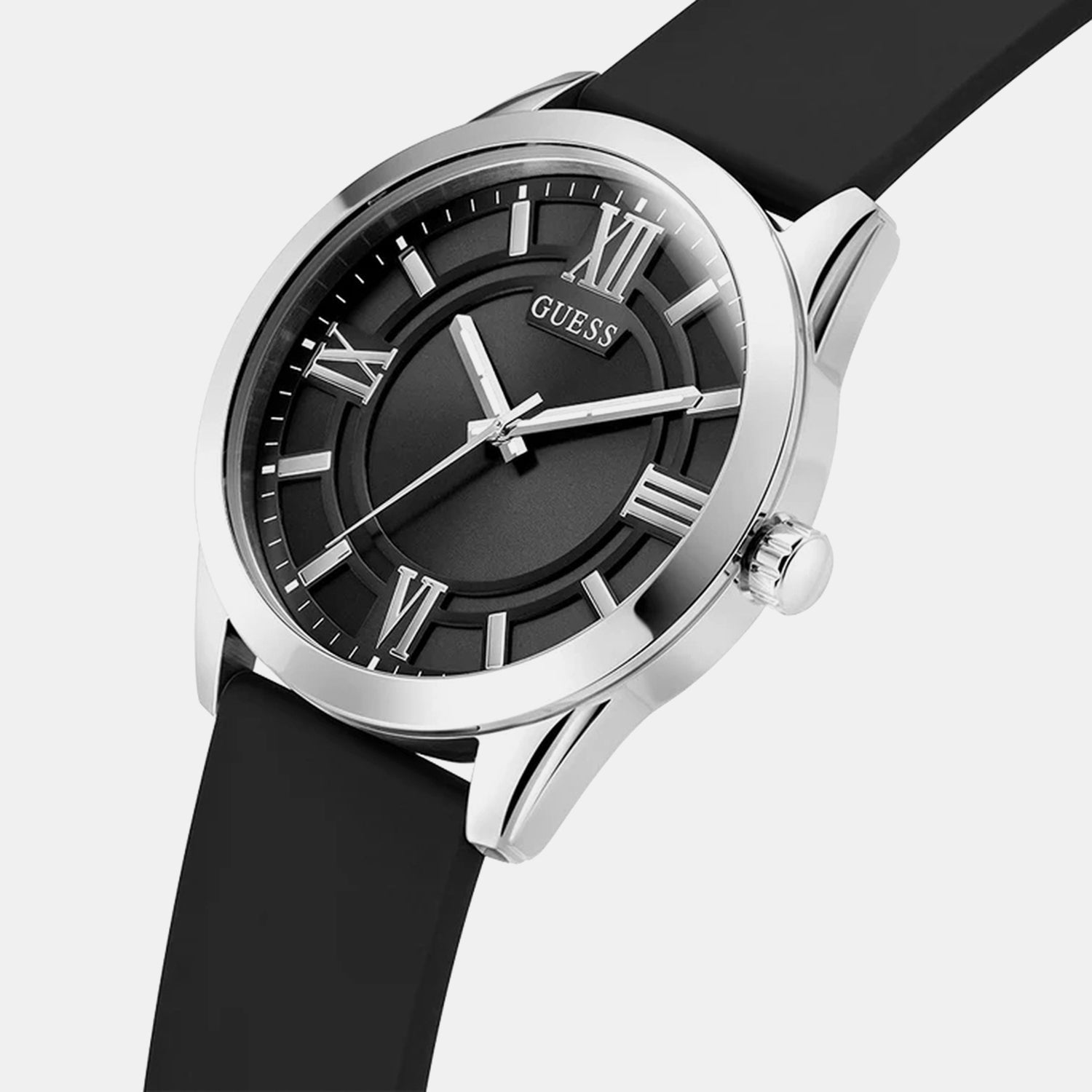 Guess Gd Elliot Men Quartz Black Dial Analog Stainless Steel Gw0894G1