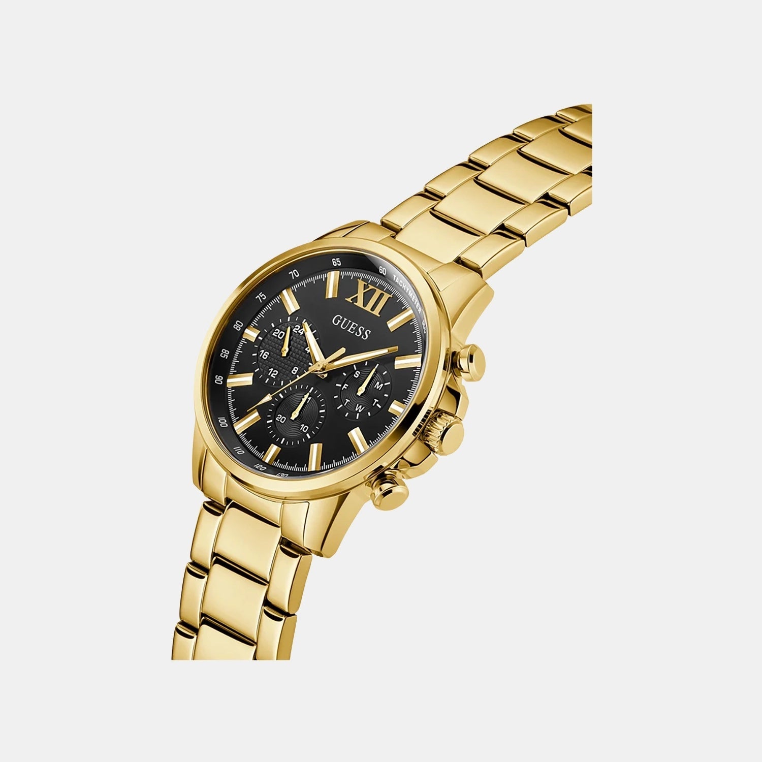 Guess Gd Walker Men Quartz Black Dial Analog Stainless Steel Gw0900G3