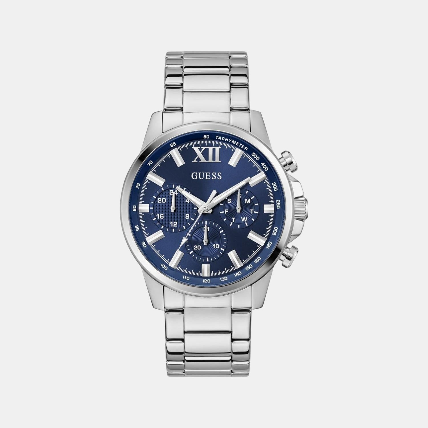 Guess Gd Walker Men Quartz Blue Dial Analog Stainless Steel Gw0900G4