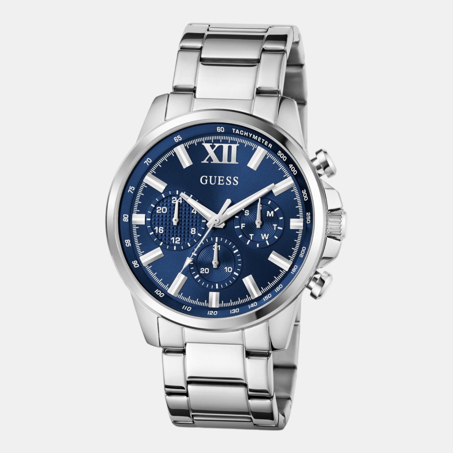 Guess Gd Walker Men Quartz Blue Dial Analog Stainless Steel Gw0900G4