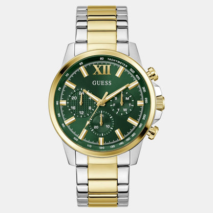 Guess Gd Walker Men Quartz Green Dial Analog Stainless Steel Gw0900G5
