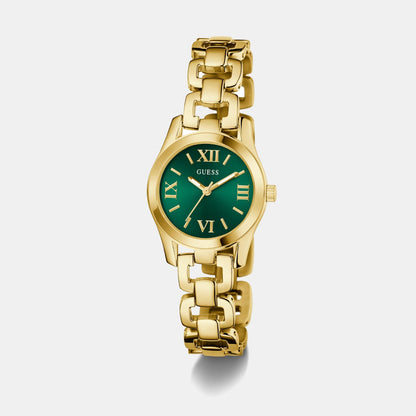 Guess Gb Veda Women Quartz Green Dial Analog Stainless Steel Gw0927L2