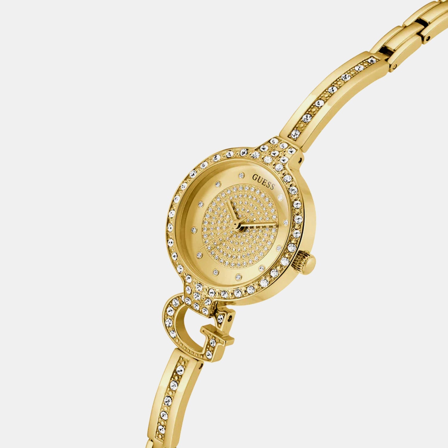 Guess Gb Giselle Women Quartz Champagne Dial Analog Stainless Steel Gw0929L2
