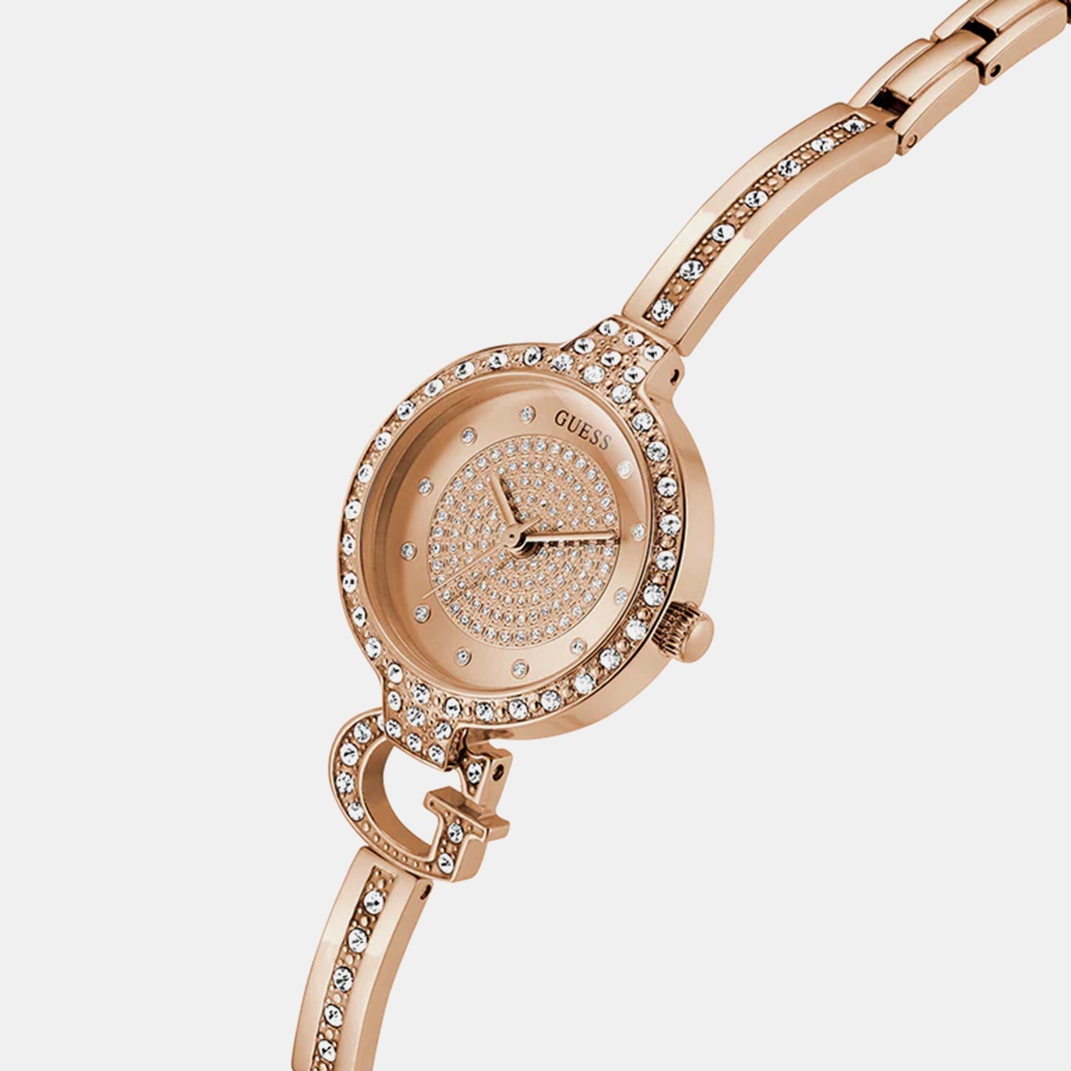 Guess Gb Giselle Women Quartz Rose Gold Dial Analog Stainless Steel Gw0929L3